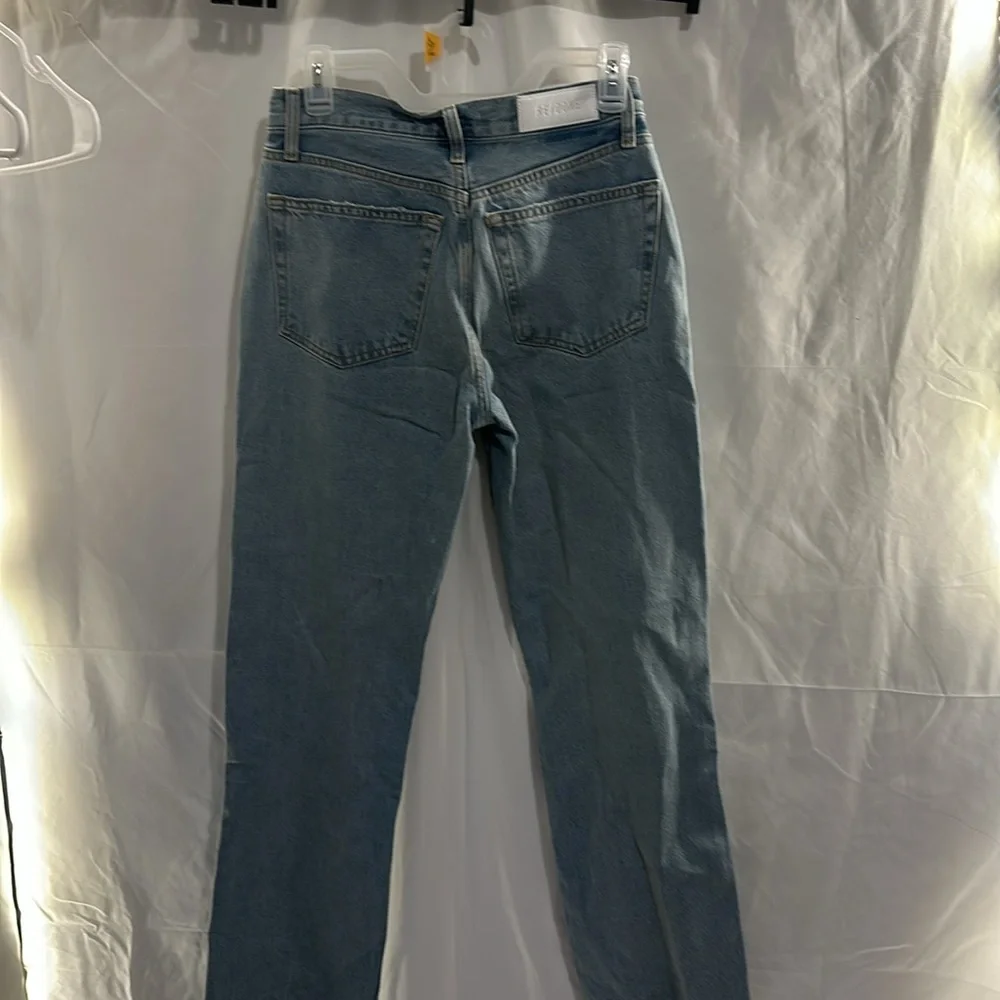 RE/DONE Originals 90s High Rise Loose in Breezy Indigo With Rips revolv - Picture 7 of 7